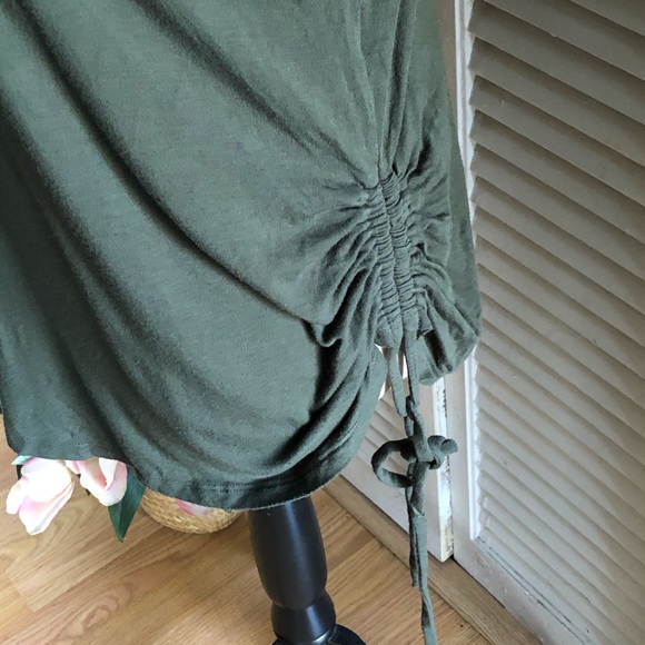 Torrid Super Soft Green Drawstring Side Tunic Tee - Picture 4 of 7